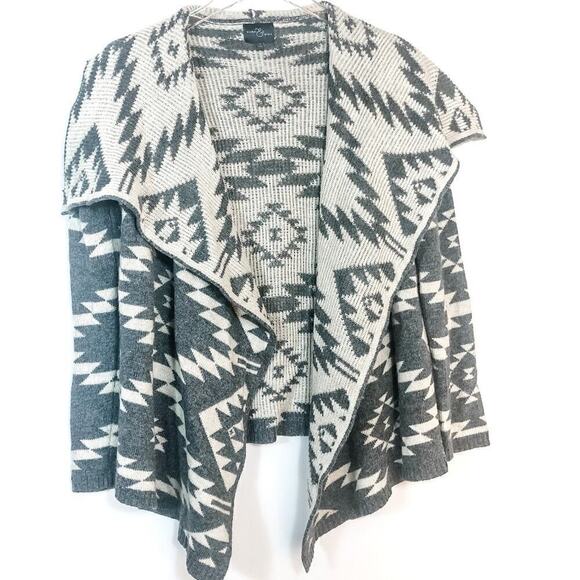 Market & Spruce Stitch Fix Angora Southwestern Aztec Boho Open Cardigan Size S - Picture 2 of 7